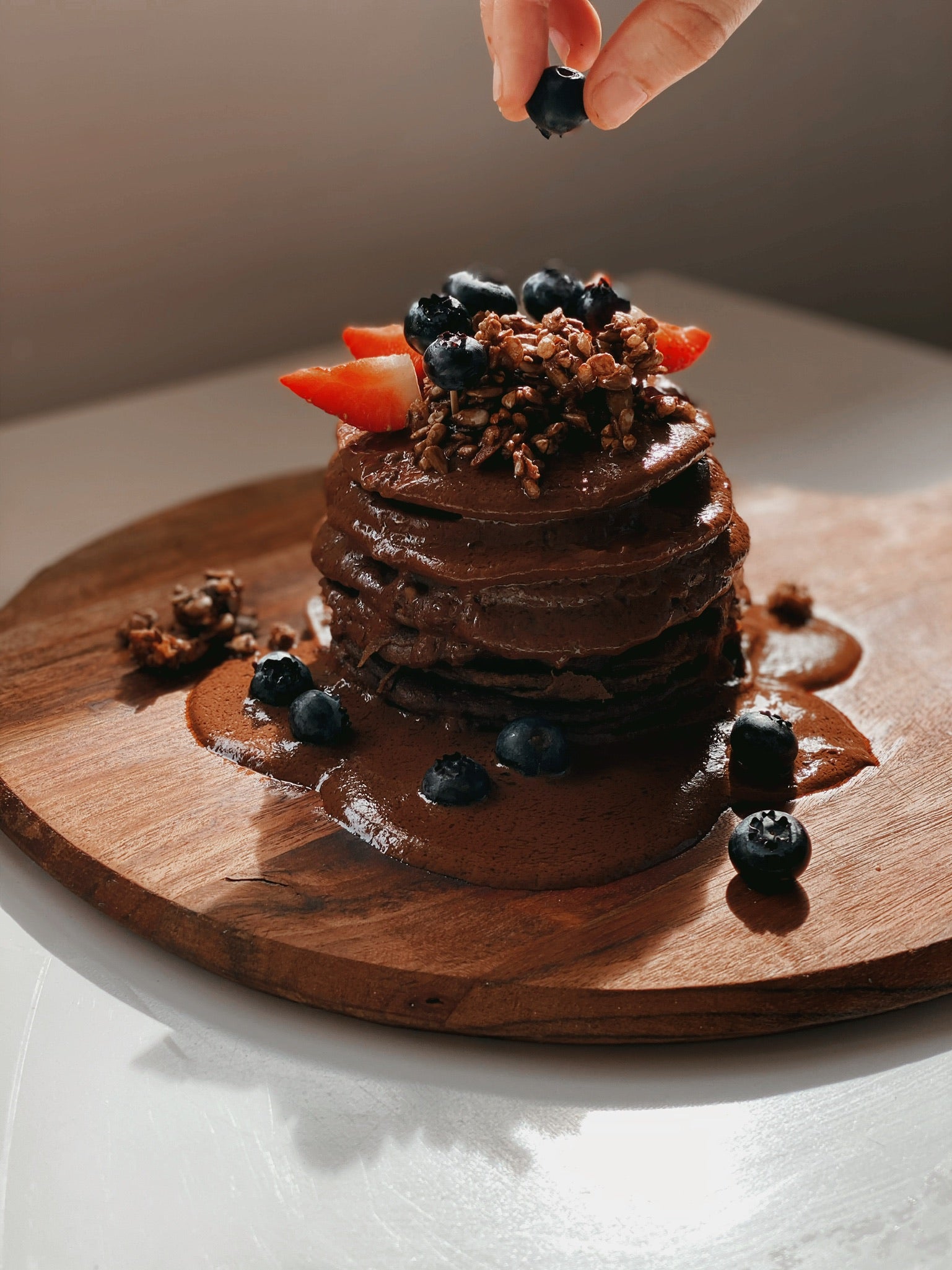  Sacred Double Choc Pancakes - Sacred Taste