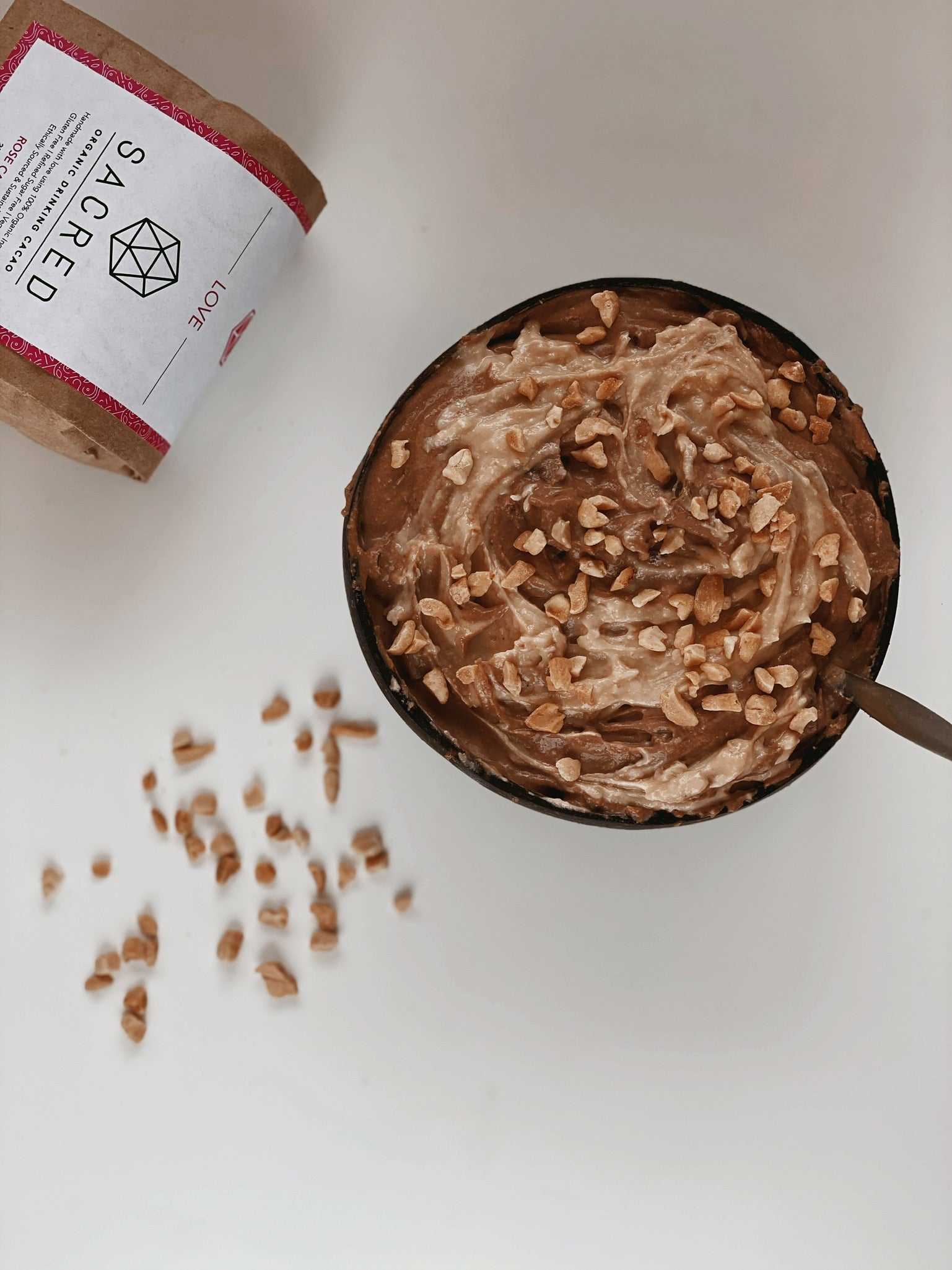  Sacred Peanut Butter Swirl Ice Cream - Sacred Taste