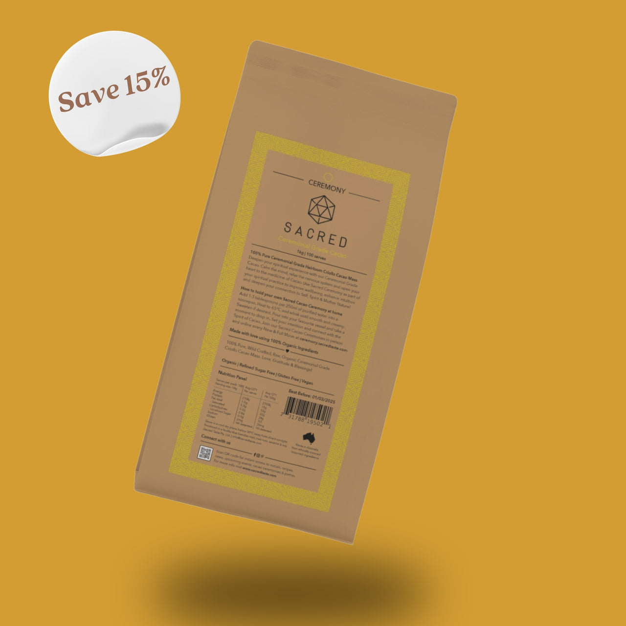 Ceremony: Ceremonial Cacao 1kg Bag