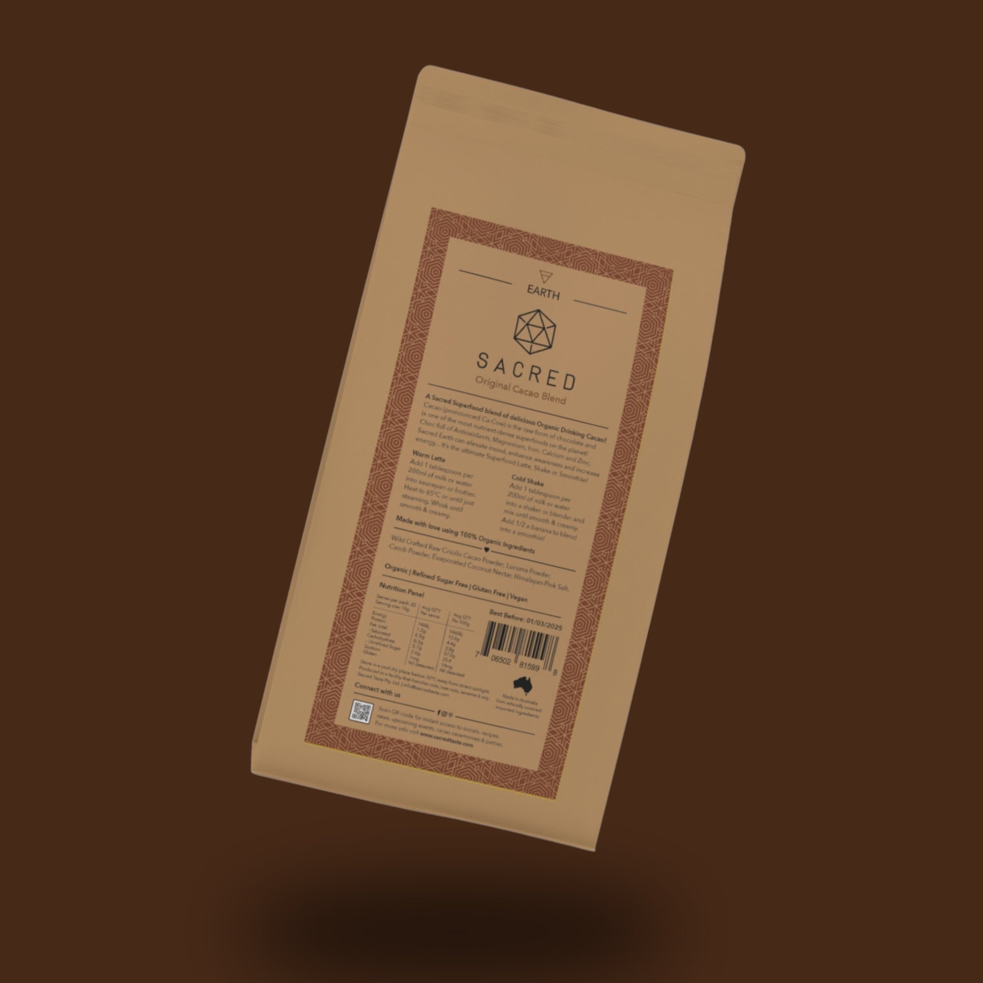 Earth: Original Cacao 1Kg Bag