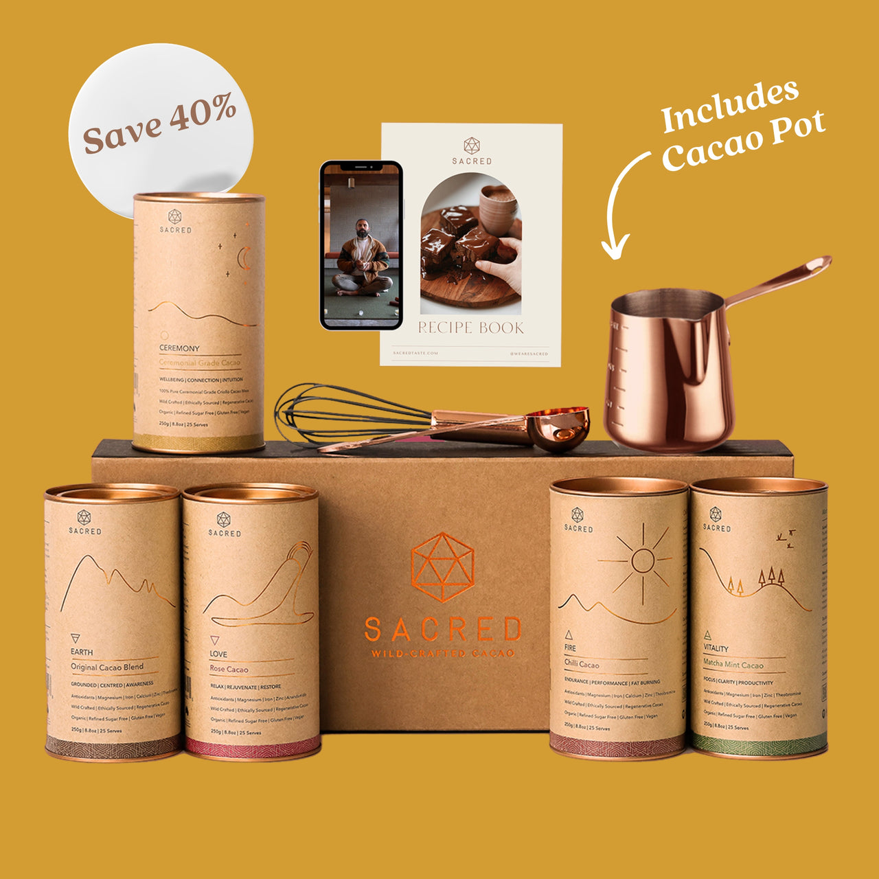 Sacred Cacao Gift Box + Welcome Kit & Pot